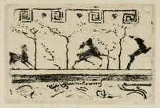 Stags, A Study for the Decoration of a Frame (Third Version), 1890-98. Creator: Theodore Roussel