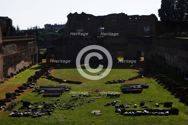 Stadium of Domitian, Imperial Palace, Palatine Hill, Rome, Italy, 51-96 AD (2009). Creator: LTL.