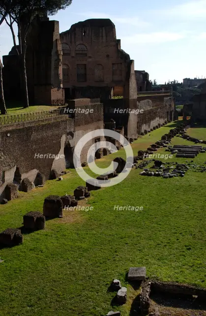 Stadium of Domitian, Imperial Palace, Palatine Hill, Rome, Italy, 51-96 AD (2009). Creator: LTL.