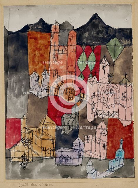 Stadt der Kirchen (City of Churches), 1918. Creator: Klee, Paul (1879-1940).