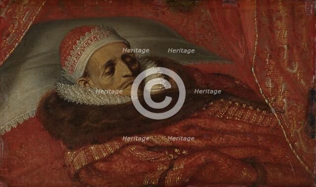 Stadtholder Prince Maurice Lying in State, c.1625. Creator: Adriaen van de Venne.