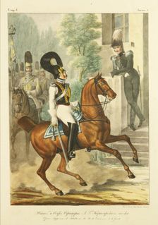 Staff and Senior Officers of the Life-Guards Cuirassier Regiment, c. 1830. Artist: Belousov, Lev Alexandrovich (1806-1864)