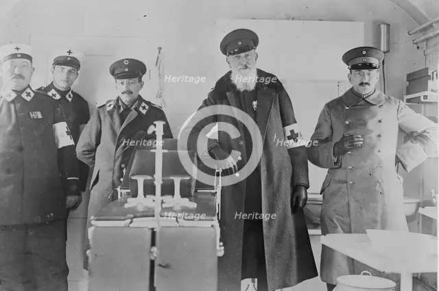 Staff of Kaiserin's Hospital train, Dr. Israels, between c1914 and c1915. Creator: Bain News Service.