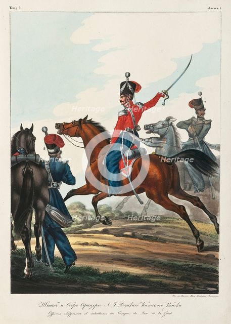Staff Officer and Chief Officer of the Don Cossacks army, 1830-1840s. Artist: Belousov, Lev Alexandrovich (1806-1864)