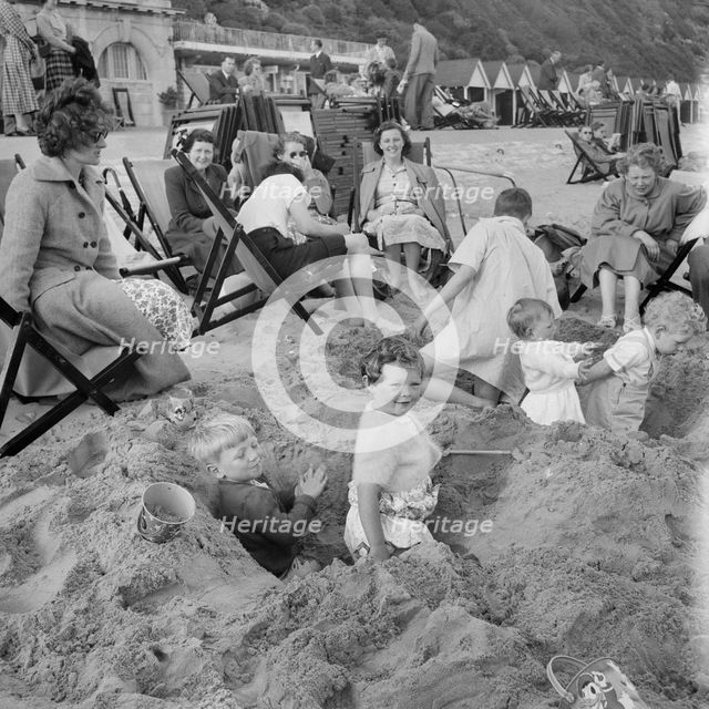 Staff outing of Laing's London office to Bournemouth, 30/05/1953. Creator: John Laing plc.