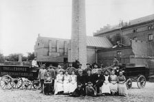Staff outside the Trelleborgs Brewery, Trelleborg, Sweden, late 19th or early 20th century. Creator: Unknown