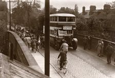 Staff leaving work, 1938