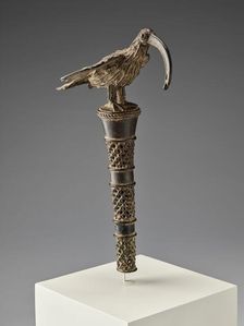 Staff with bird figure, mid-18th century to mid-19th century. Creator: Unknown