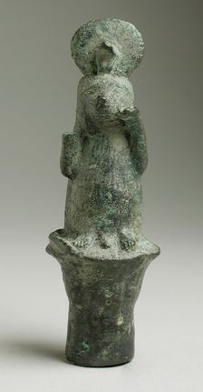 Staff Terminal with the God Ichneumon, Probably Ptolemaic Period (332-30 BCE). Creator: Unknown