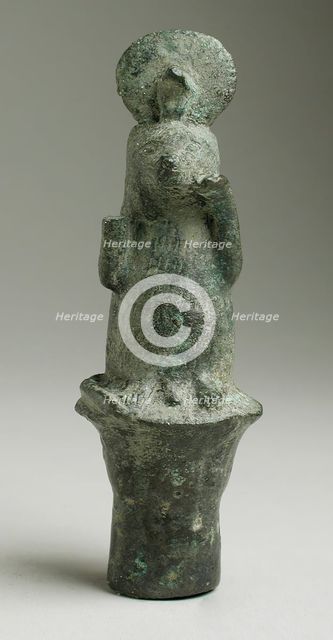 Staff Terminal with the God Ichneumon, Probably Ptolemaic Period (332-30 BCE). Creator: Unknown.
