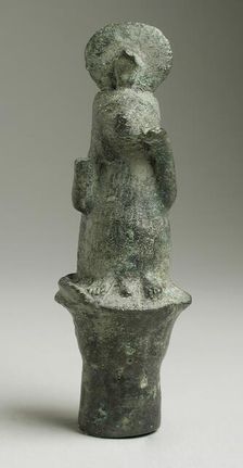 Staff Terminal with the God Ichneumon, Probably Ptolemaic Period (332-30 BCE). Creator: Unknown