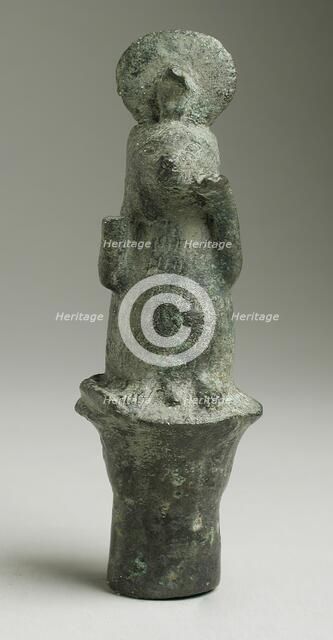 Staff Terminal with the God Ichneumon, Probably Ptolemaic Period (332-30 BCE). Creator: Unknown.