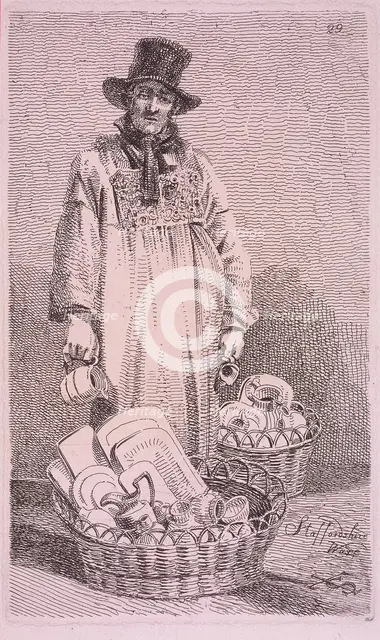 'Staffordshire Ware', Cries of London, 1819. Artist: John Thomas Smith