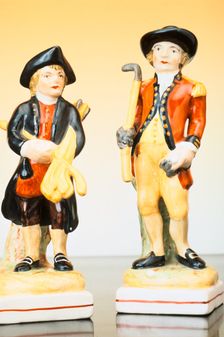 Staffordshire figures, The Blackheath Golfer c1930. Creator: Unknown