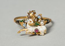 Stag with Herb Branch Mounted as a Ring, Germany, c. 1550-c. 1600 (stag), mounted on later ring. Creator: Unknown