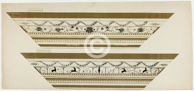 Stag and Flower Pattern Frame, 1897-99. Creator: Theodore Roussel.