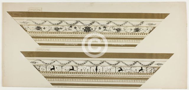 Stag and Flower Pattern Frame (side frame section), 1897-99. Creator: Theodore Roussel.