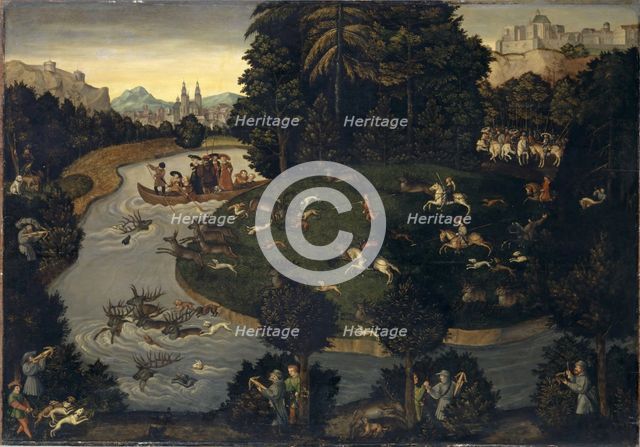 Stag Hunt, (1506), 1600. Creator: Unknown.