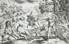 Stag Hunt, 16th century. Creator: Antonio Tempesta