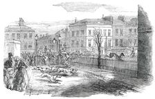 Stag Hunt in the New-Road on Tuesday, 1850. Creator: Unknown