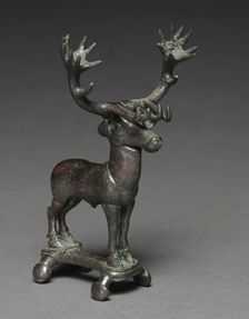 Stag Poletop, 1400-1200 BC. Creator: Unknown