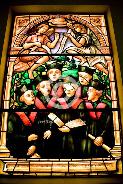 Stained glass, Toledo Cathedral, Spain, 2007. Creator: Samuel Magal.