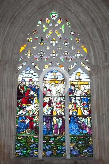 Stained glass window, chapter house, Monastery of Batalha, Batalha, Portugal, 2009. Creator: Samuel Magal.