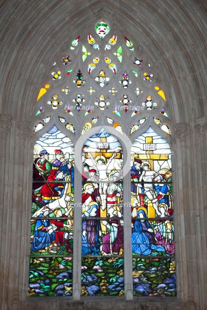 Stained glass window, chapter house, Monastery of Batalha, Batalha, Portugal, 2009. Creator: Samuel Magal.