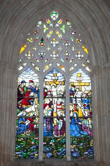 Stained glass window, chapter house, Monastery of Batalha, Batalha, Portugal, 2009. Creator: Samuel Magal