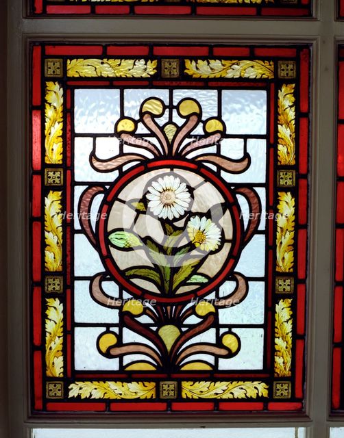 Stained glass window at Uffculme Hospital, Birmingham, West Midlands, 2000. Artist: JO Davies.