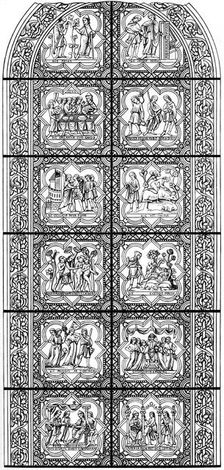 Stained glass window, Bourges Cathedral, Bourges, France, 13th century (1849).Artist: Hauger