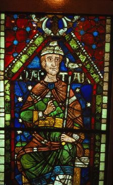 Stained glass window of Nathan, Canterbury Cathedral, 20th century. Artist: CM Dixon