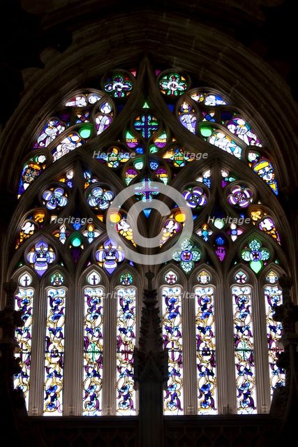 Stained glass window, Monastery of Batalha, Batalha, Portugal, 2009. Creator: Samuel Magal.