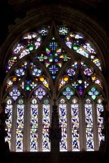 Stained glass window, Monastery of Batalha, Batalha, Portugal, 2009. Creator: Samuel Magal