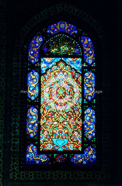 Stained Glass Window, Suleymaniye Mosque, 1557. Artist: Unknown