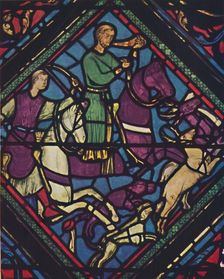 Stained Glass - Chartes Cathedral 13th century, (c1950). Creator: Unknown