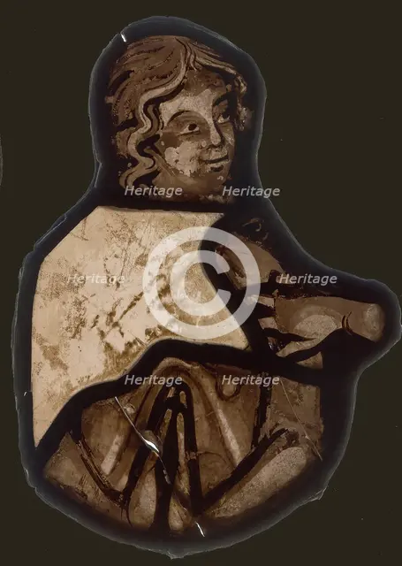 Stained Glass Fragment, French, 1200-1215. Creator: Unknown.