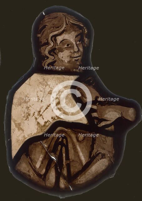 Stained Glass Fragment, French, 1200-1215. Creator: Unknown.