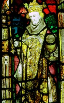 Stained glass image of Edward the Confessor