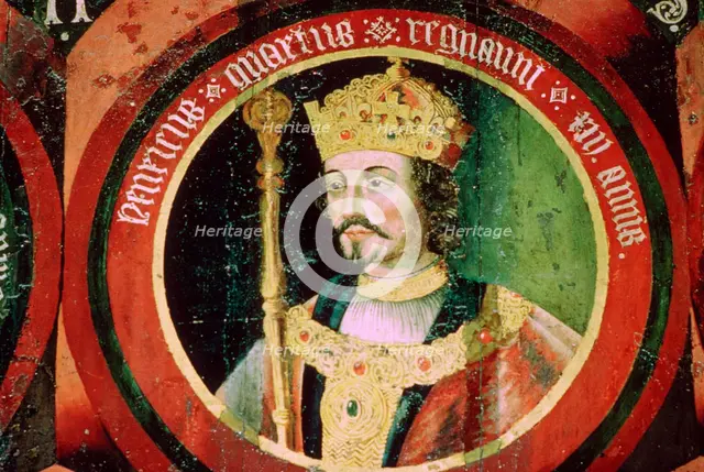 Stained glass image of King Henry IV. Artist: Unknown