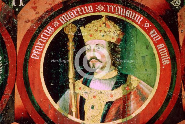 Stained glass image of King Henry IV. Artist: Unknown