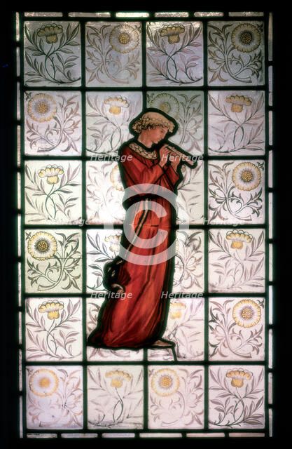'Stained Glass, Minstrel'. 1882-1884. Artist: William Morris