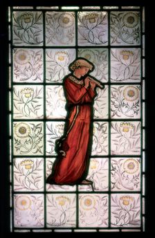 Stained Glass, Minstrel 1882-1884. Artist: William Morris