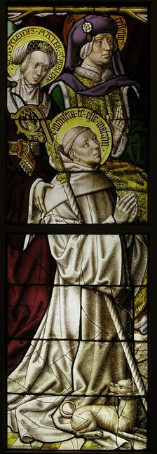 Stained Glass Panel with St. Bernard, German, ca. 1505-08. Creator: Unknown