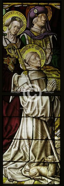 Stained Glass Panel with St. Bernard, German, ca. 1505-08. Creator: Unknown.