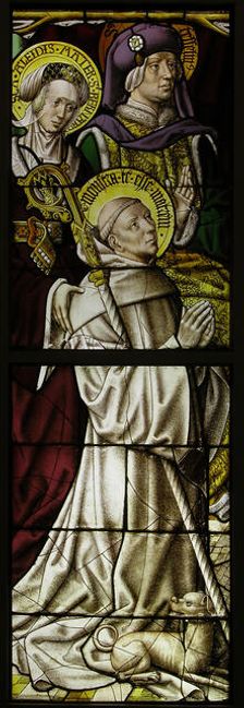 Stained Glass Panel with St. Bernard, German, ca. 1505-08. Creator: Unknown