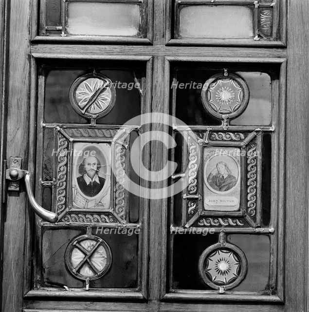 Stained glass panels, Chalfont Court, Baker Street, London, 1960-1972. Artist: John Gay