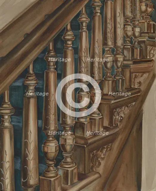 Stair Case, c. 1936. Creator: Natalie Simon.