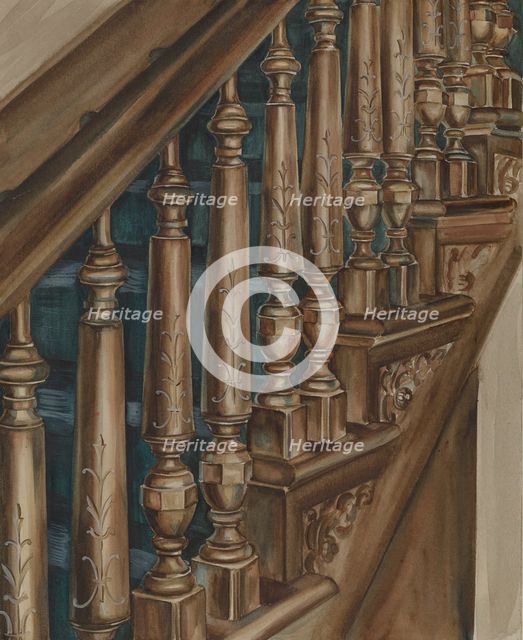 Stair Case, c. 1936. Creator: Natalie Simon.