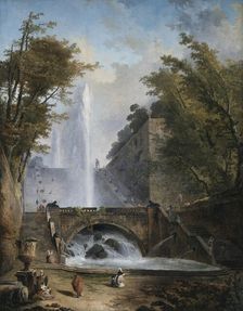 Stair and Fountain in the Park of a Roman Villa Creator: Hubert Robert